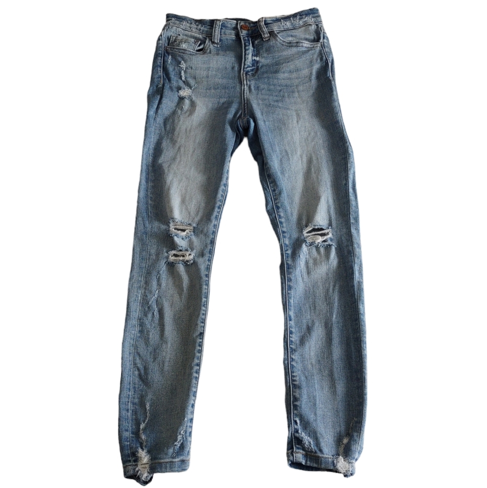 Bridge By Gly Size 24 High Rise Ankle Skinny Blue Distresser Jeans